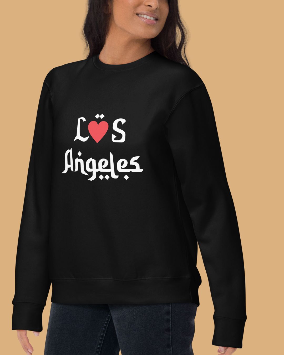 I Love LA Black Unisex Sweatshirt