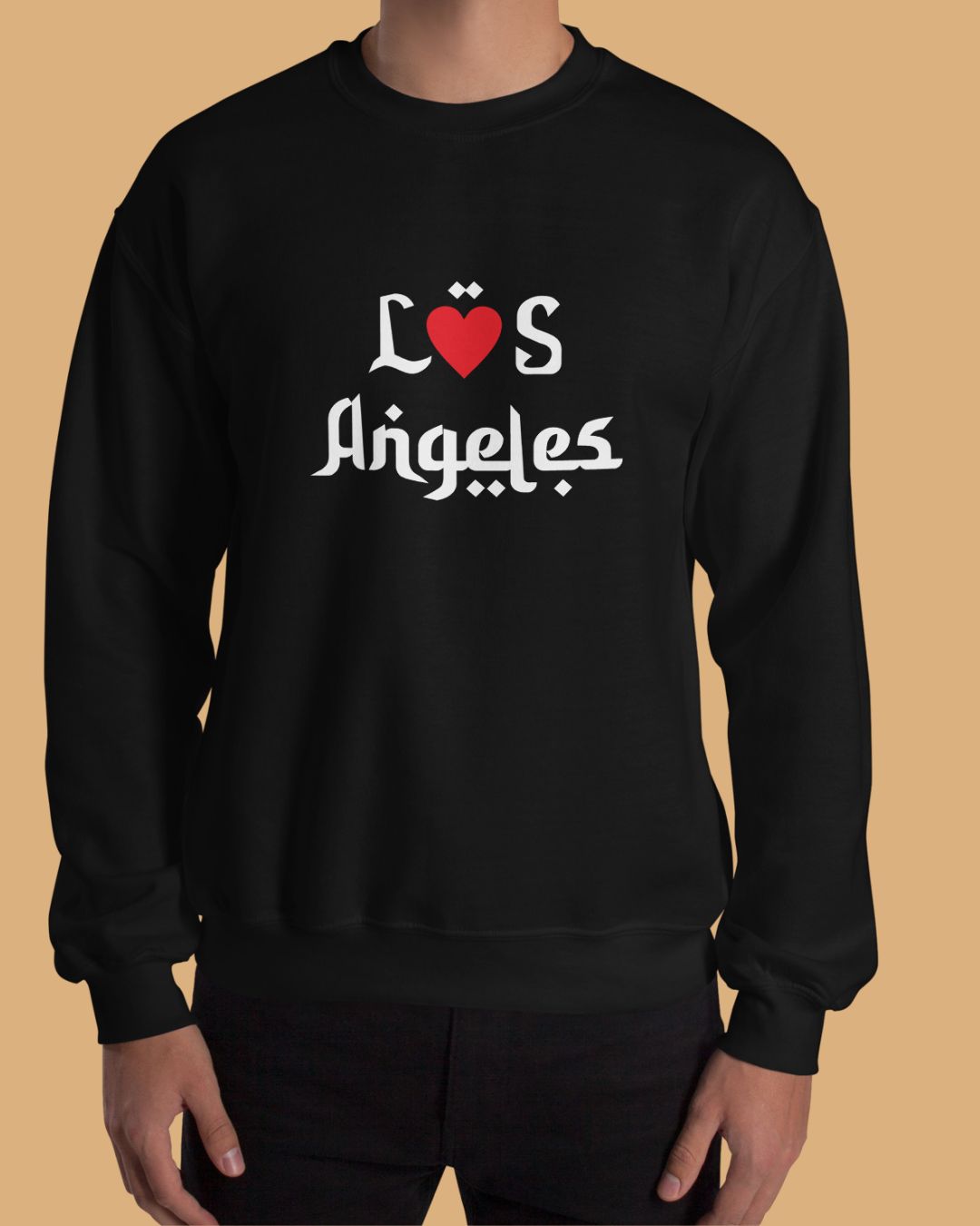 I Love LA Black Unisex Sweatshirt